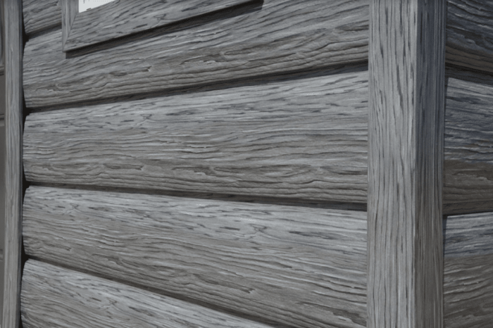 Natural wood look siding