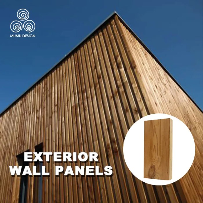 Natural wood exterior siding