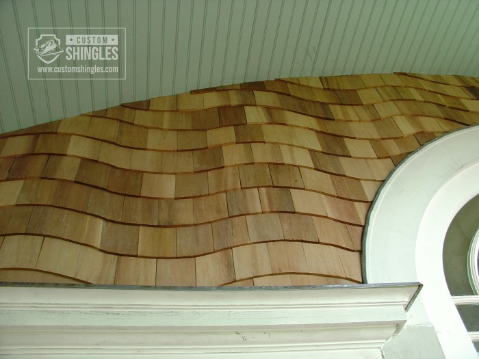 Natural cedar shingle siding