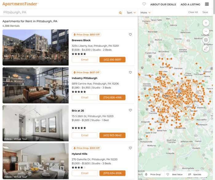 Apartment locator