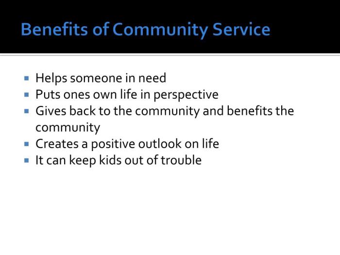 Benefits of community service