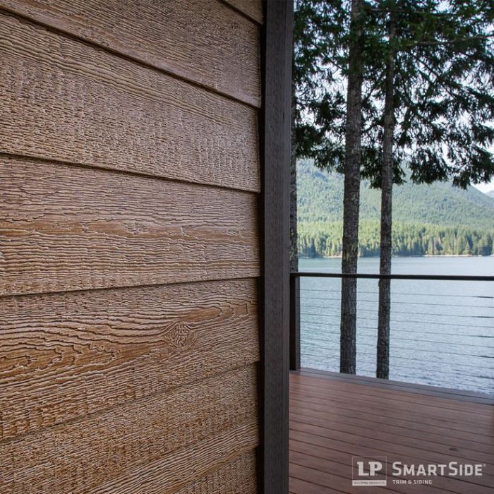 Natural wood look siding