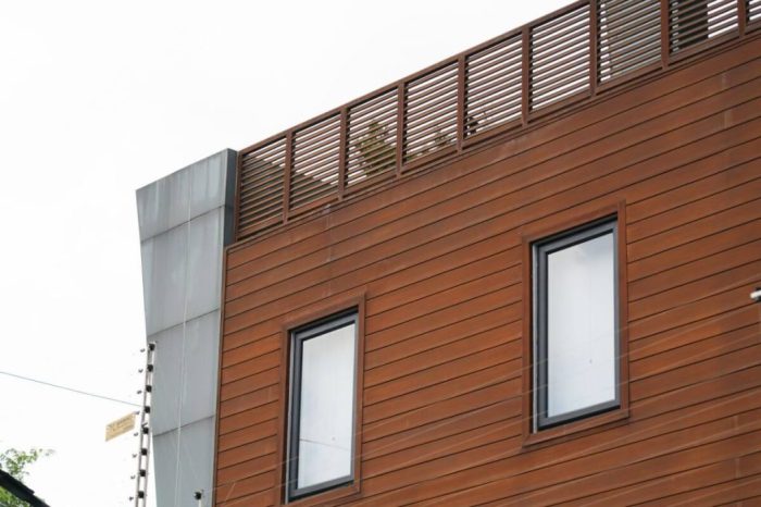 Wood siding over stucco